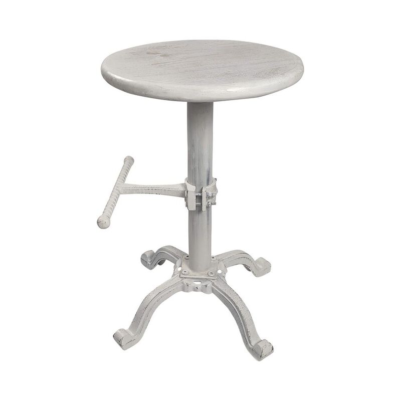 Carolina Living Justin Adjustable Barstool - Whitewash