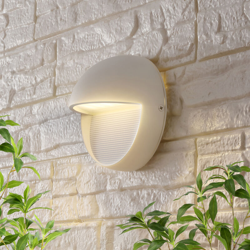 Orbe 6.25" Outdoor Metal/Glass Dimmable Integrated LED Wall Sconce