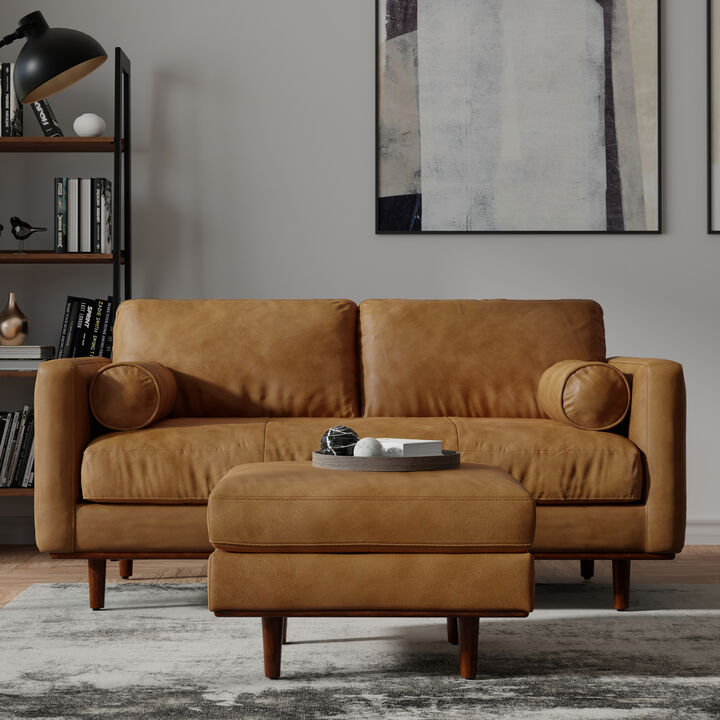 Simpli Home Morrison Sofa and Ottoman Set