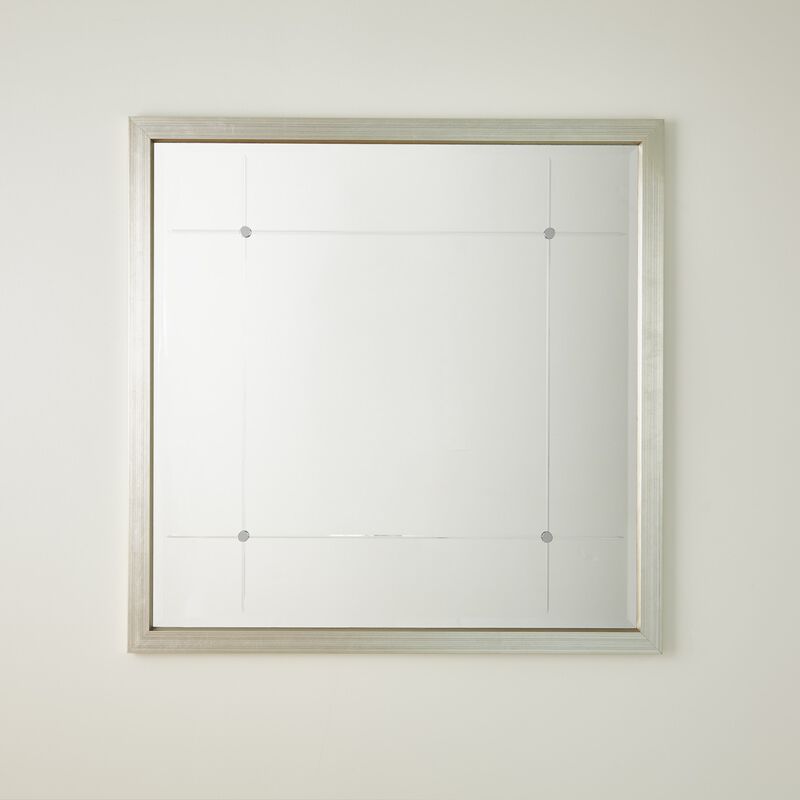 Beaumont Square Mirror- Silver