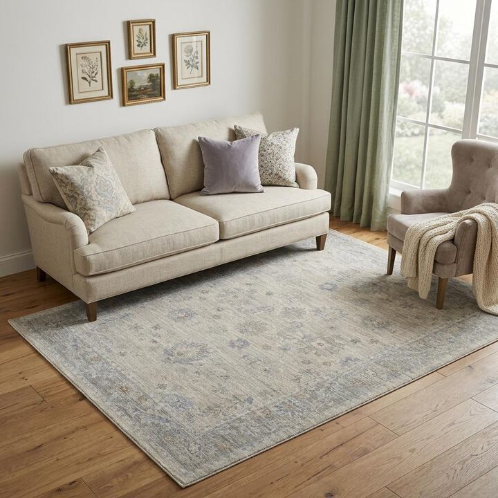 HomeRoots Floral Power Loom Area Rug