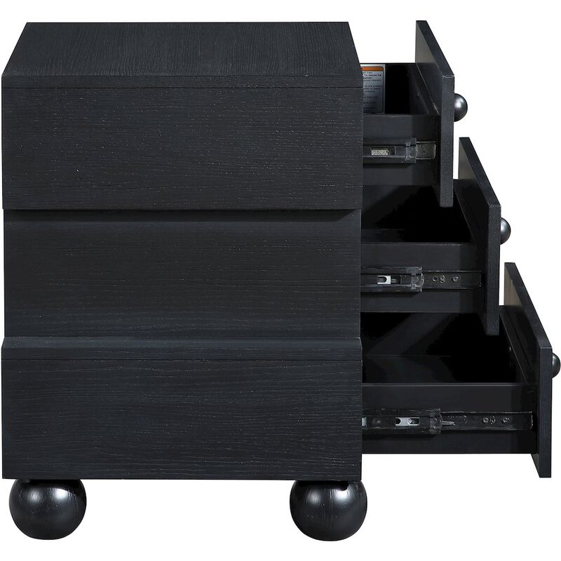 Meridian Furniture Askew Black Night Stand