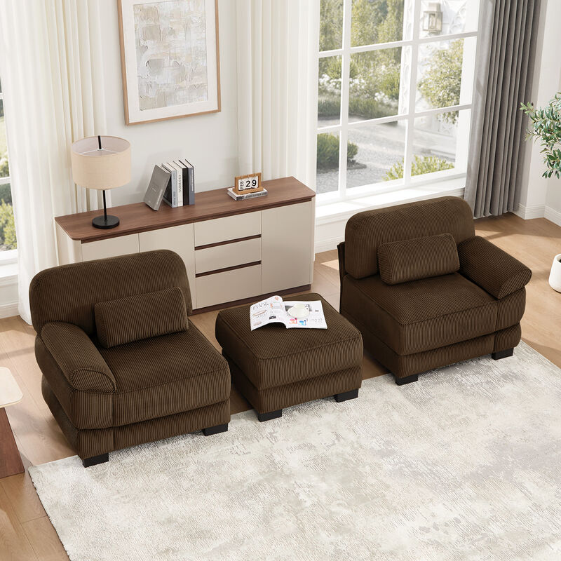 Rongir 2-Seater Sofa with Ottoman image number 2