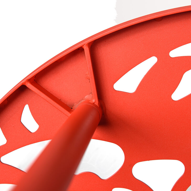 LeisureMod Devon Tree Design Glass Top Aluminum Base Outdoor End Table