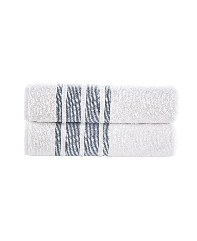 Brooks Brothers Contrast Border 2 pcs Bath Sheets