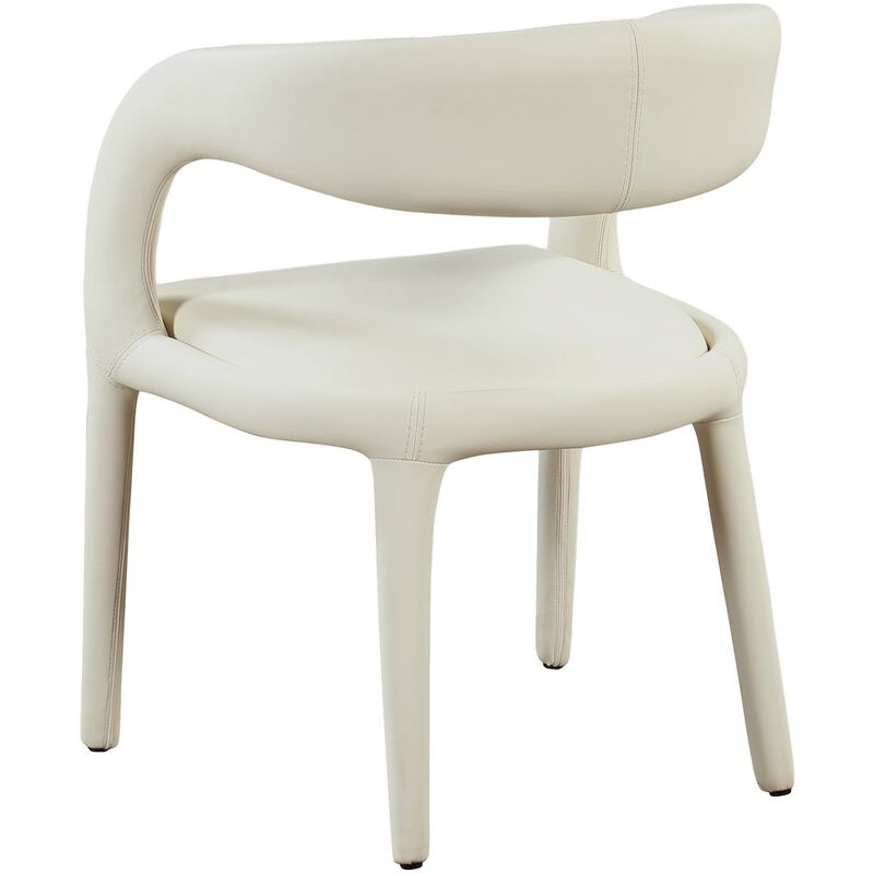 Meridian Furniture Sylvester Cream Vegan Leather Dining Chair