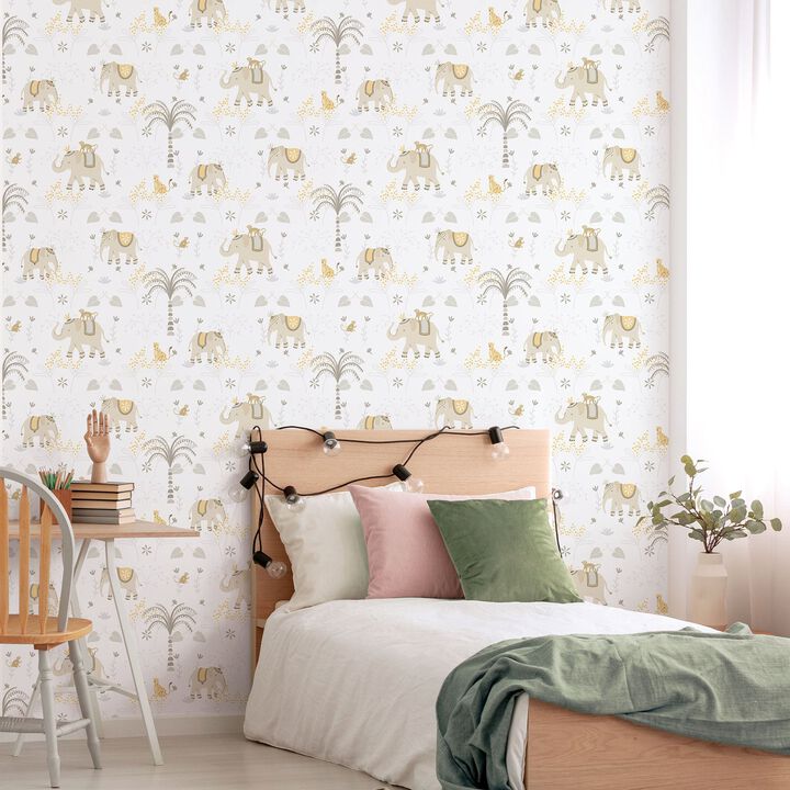Bambino Elefun Beige Wallpaper 285-3