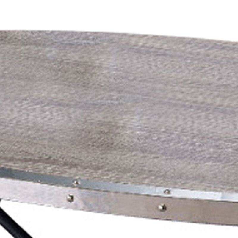 Vintage Coffee Table, Weathered Gray Oak-Benzara