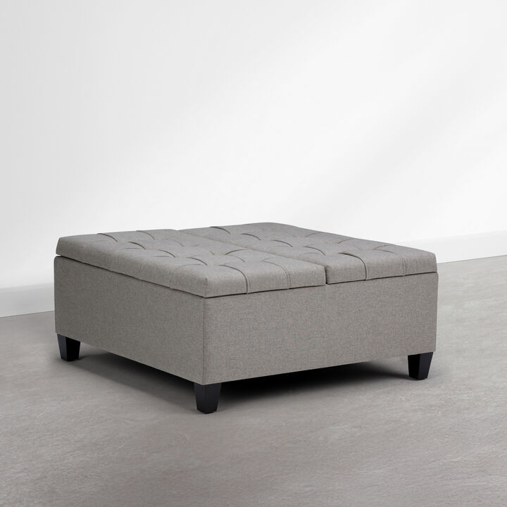 Simpli Home Harrison Coffee Table Storage Ottoman