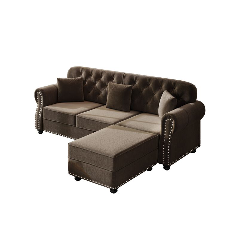Wurtda Modern Chesterfield Sofa image number 8