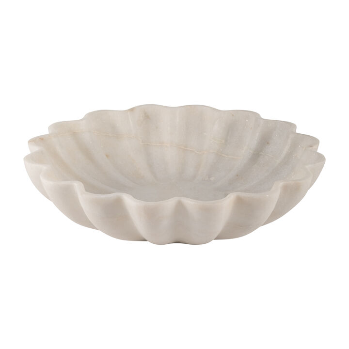 Veined Shell-Shaped Bowl