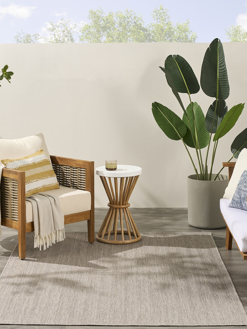 Horizon Indoor/Outdoor HOZ02 Gray 4' x 6' Rug