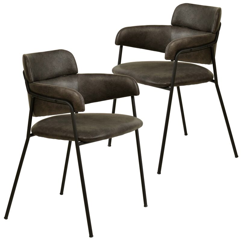 LeisureMod Axis Collection Modern Dining Chair - Set of 2