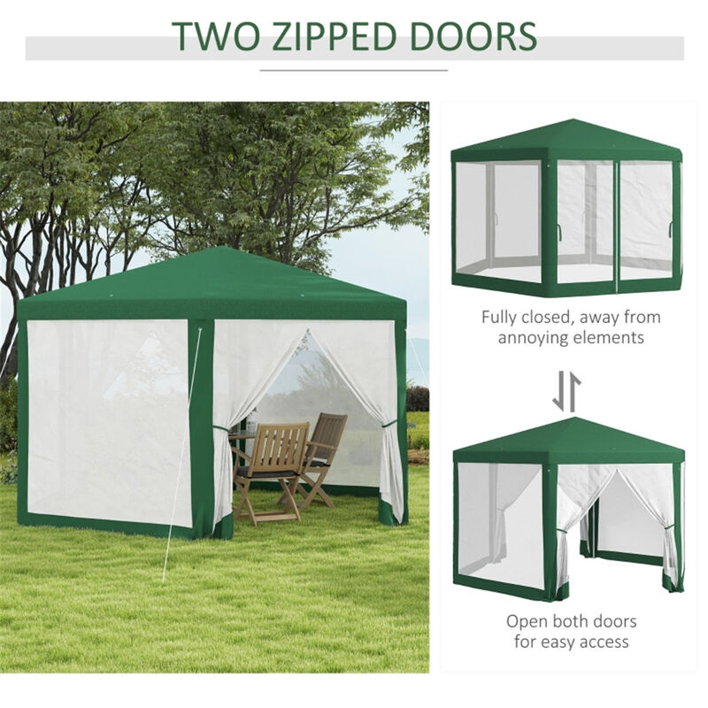 Portable Party Tent Easy-Setup Outdoor Canopy for Garden, Patio