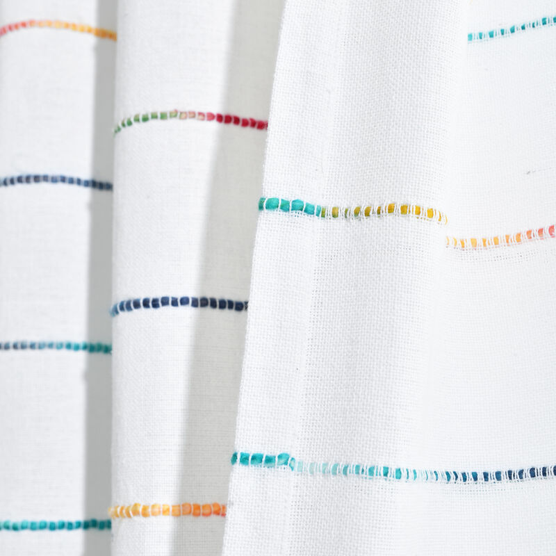 Ombre Stripe Yarn Dyed Cotton Window Curtain Panels