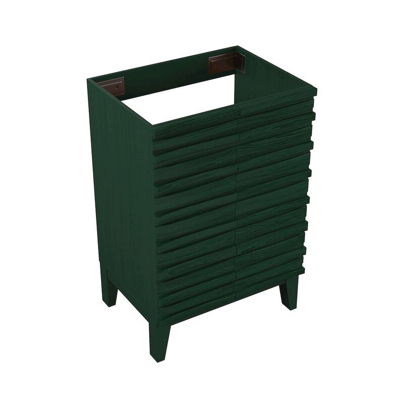 Cascade 24" Freestanding Bathroom Vanity Cabinet without Top in Green Oak image number 2