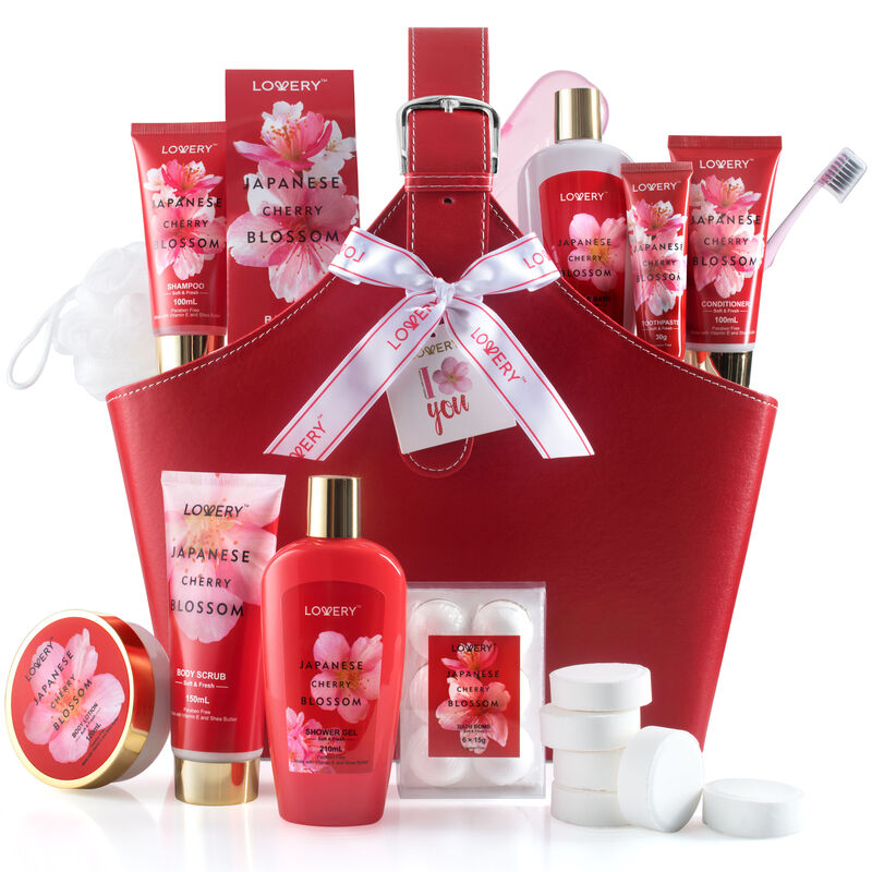 Home Spa Kit Gift Set &ndash; Japanese Cherry Blossom Bath Set - 25 Pcs image number 0