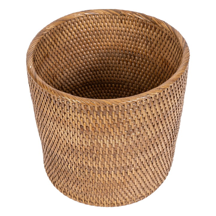 Petite Round Woven Waste Basket