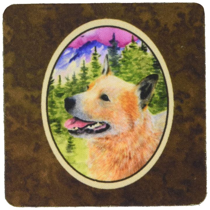 Caroline's Treasures SS8335FC Australian Cattle Dog Foam Coasters (Set of 4), 3.5 H x 3.5 W, Multicolor