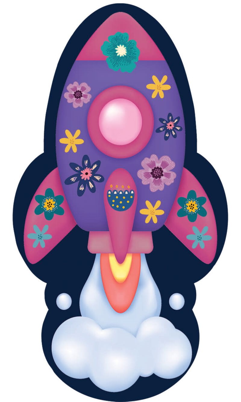 HomeRoots Spaceships Youthful Washable Area Rug image number 0
