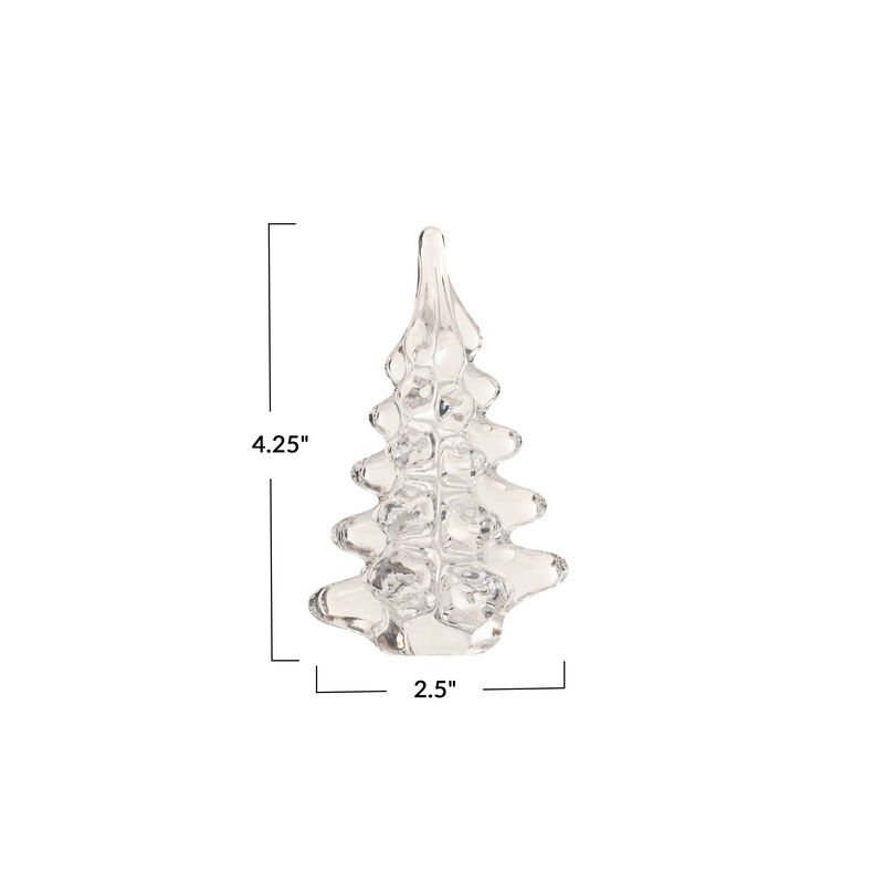 Decorative Glass Christmas Tree, Clear image number 1
