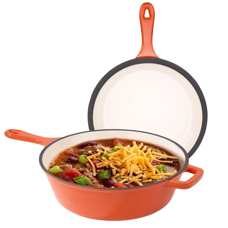 2-in-1 Enameled Dutch Oven & Skillet Set image number 1