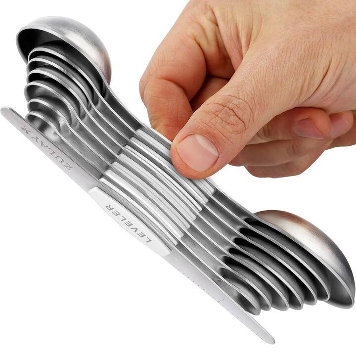 Stackable Dual Sided Magnetic Measuring Spoons Set of 8