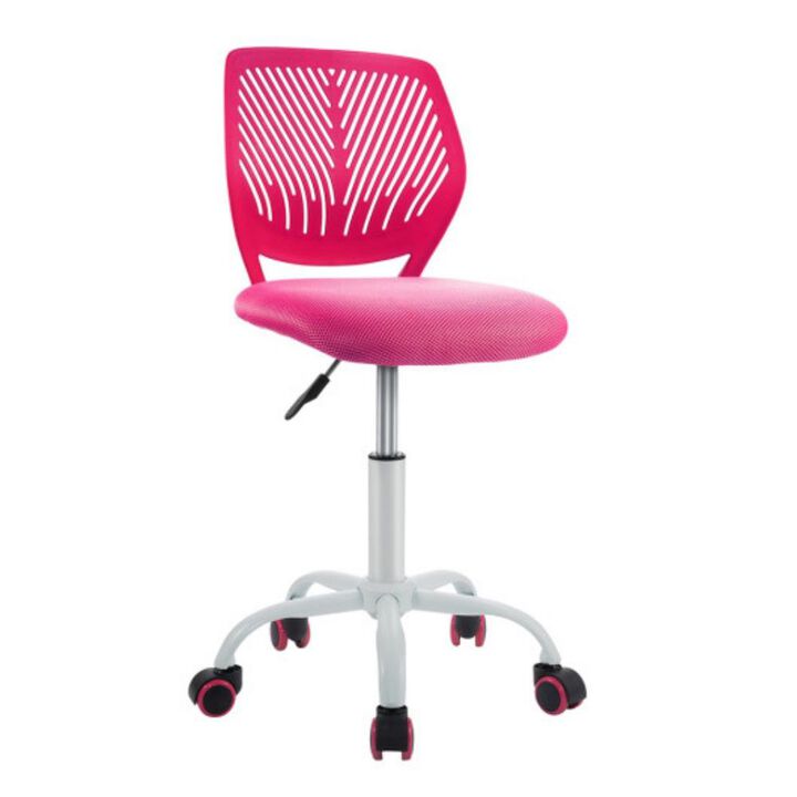 Adjustable Office Task Desk Chair, Armless Design for Comfortable Workspace