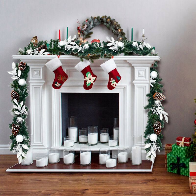 Pre-Lit Artificial Christmas Garland with LED Lights For Christmas image number 2