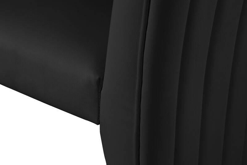 Meridian Furniture Porsha Black Vegan Leather Dining Chair, Set of 2