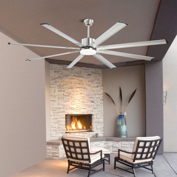 84 Inch Ceiling Fan with Light Remote 6-Speed DC Motor Flush Mount