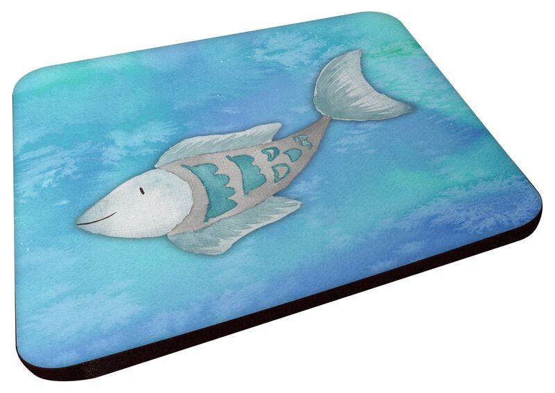 Caroline's Treasures Blue Fish Watercolor Decorative coasters, 3.5, Multicolor