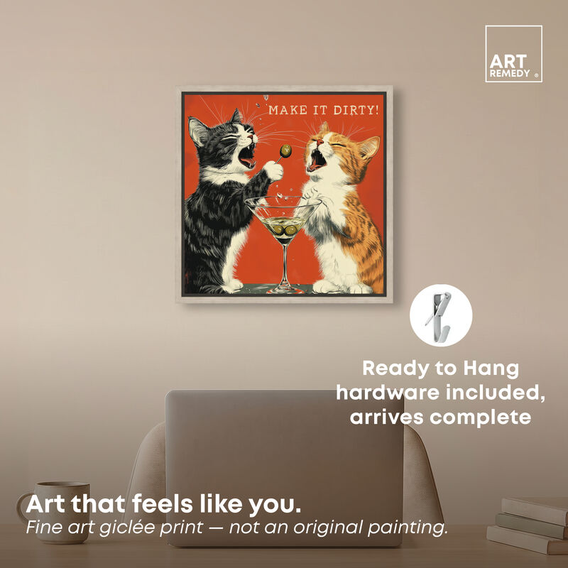 Make It Dirty Animals Canvas Print by Art Remedy image number 1
