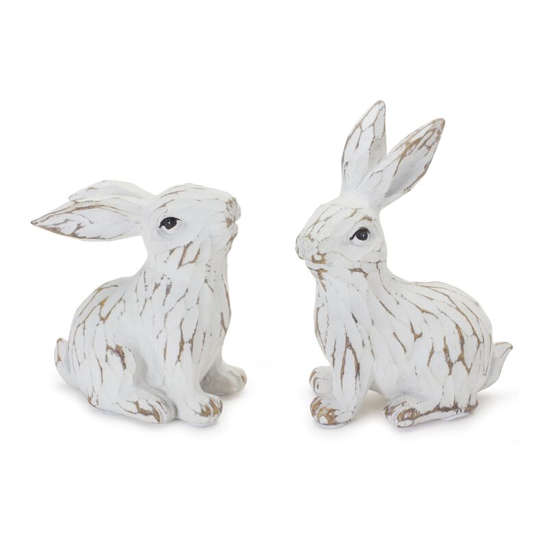 Bunny Figurine Decorative Accent for Garden or Home Decor (Set of 6)