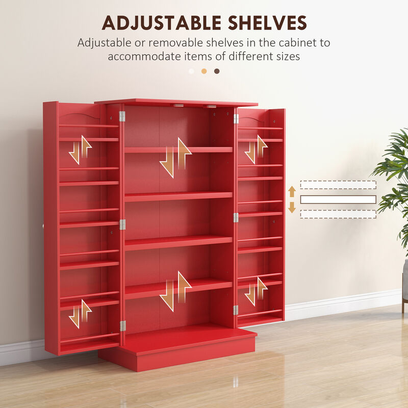 Hivvago Freestanding Kitchen Storage Cabinet with 5-Tier Shelving image number 4