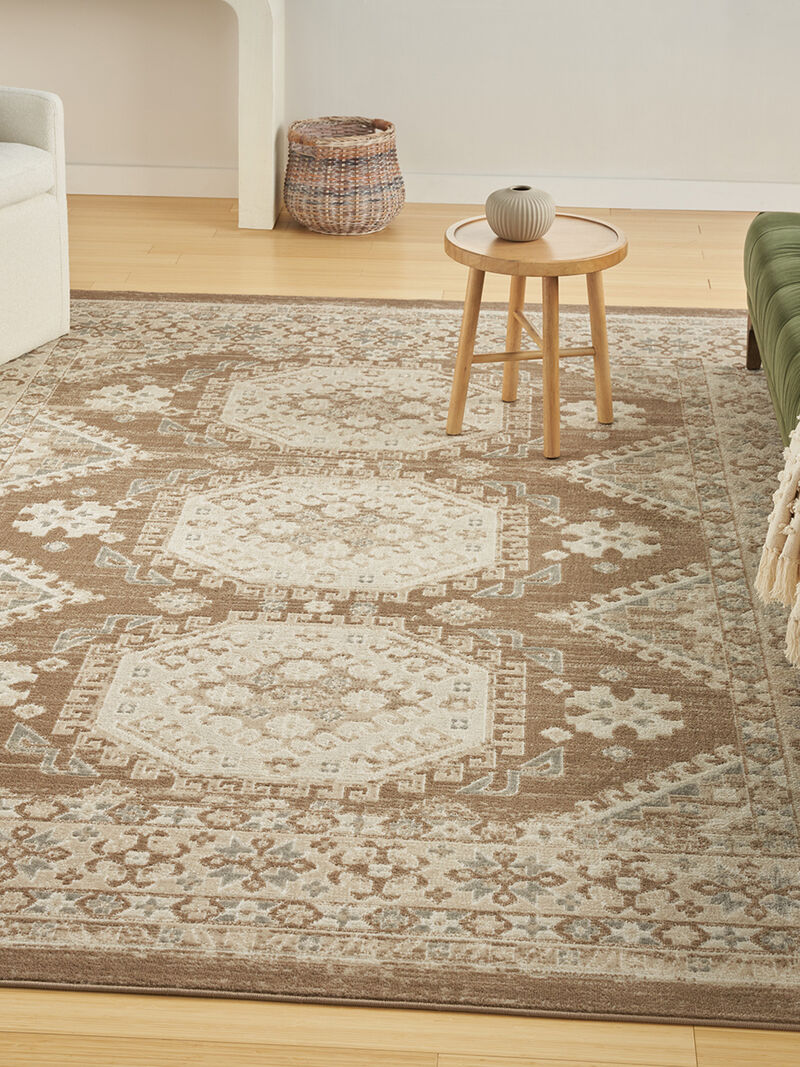 Serenity Home SRH01 Ivory/Mocha 9' x 12' Rug