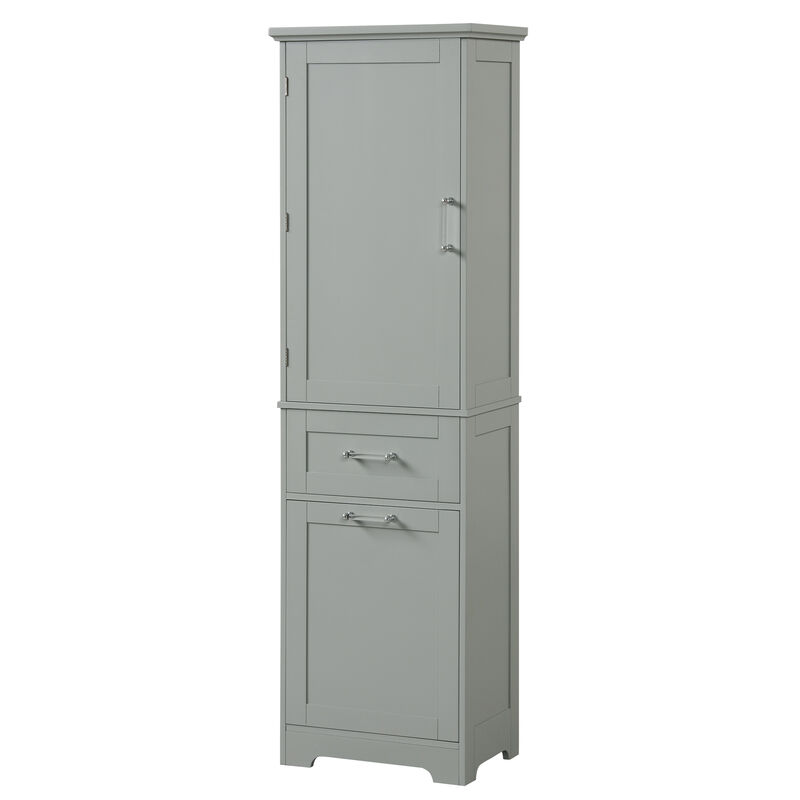 Merax Tall Bathroom Storage Cabinet with Adjustable Shelf