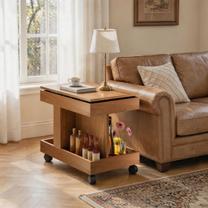 Votfri 360&deg; Rotating Desktop Side Table