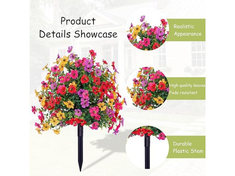 Green Artificial Boxwood Plants UV Resistant Outdoor Garden Porch Decor image number 2