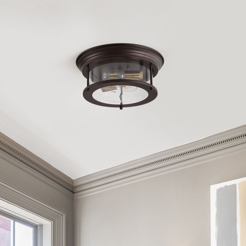 Lauren Metal/Glass LED Flush Mount