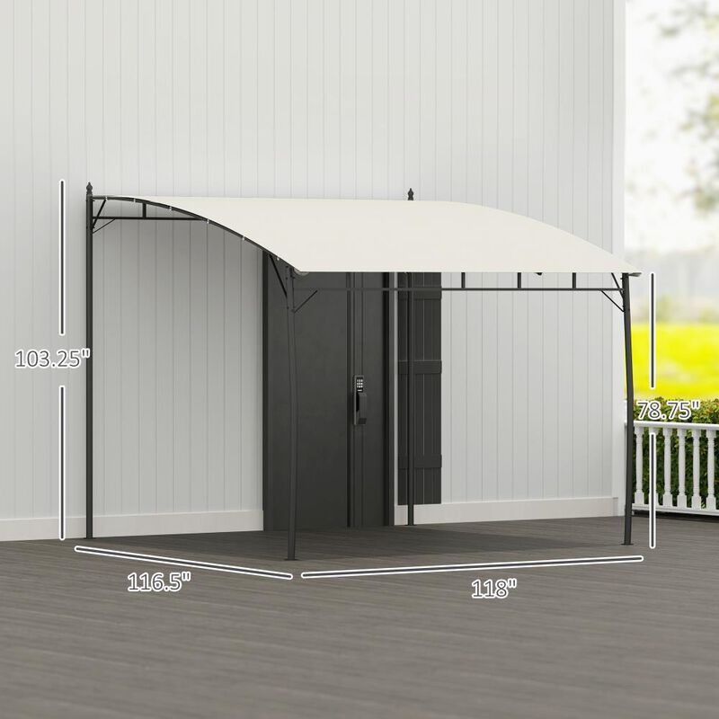 Hivvago 10x10 Patio Pergola Gazebo with Metal Frame image number 2