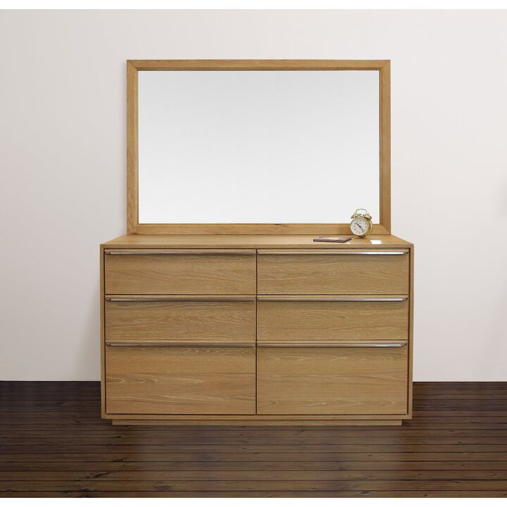 Sarasota Mirror in Natural Oak