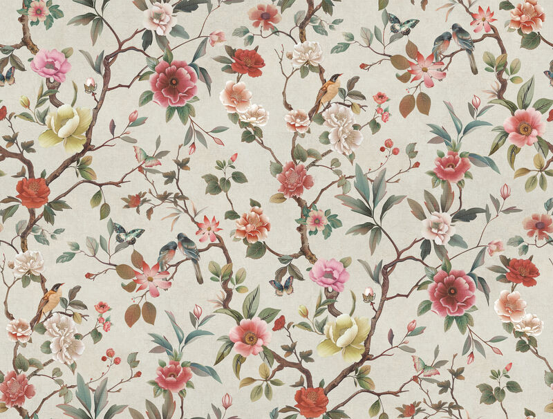 Kimora's Garden Ivory Wallpaper image number 0