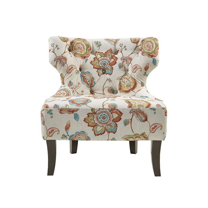 Gracie Mills Kathrine Modern Armless Printed Fabric Accent Chair