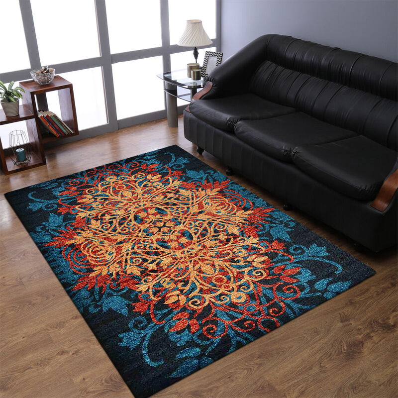 RUGSOTIC CARPETS MACHINE MADE HEATSET POLYPROPYLENE AREA RUGS  - Rectangle Shape, Floral Modern Design, Midium Pile Machine Made Area Rugs (MX0012) image number 1