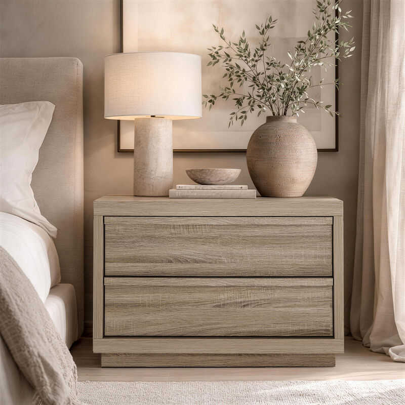 Navis Natural Brown 2-Drawer Nightstand image number 1