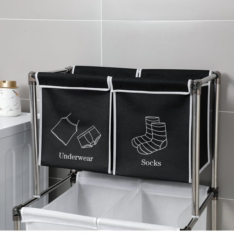2-Tier Laundry Hamper with Sorter – Dual Compartment Clothes Basket for Easy Organization