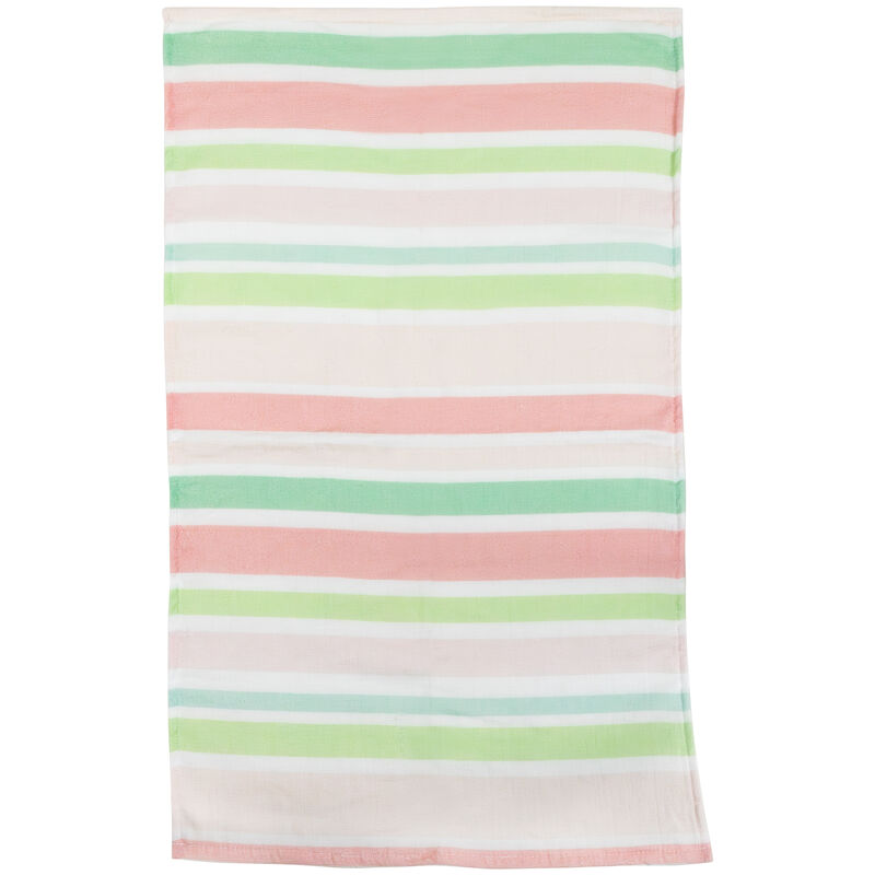 Set of 2 Pastel Stripes and Easter Eggs Kitchen Tea Towels 26"