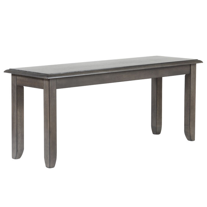 Shades of Gray Weathered Grey Dining Bench 18 in. X 42 in. X 14 in.