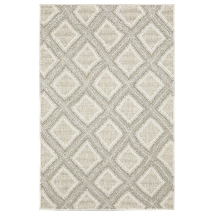 HomeRoots Diamond Area Rug
